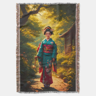 De uitstraling van een kimono deken