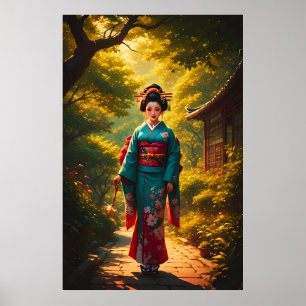 De uitstraling van een kimono poster