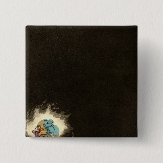 De uittocht van de Israëliërs 1491 voor Christus Vierkante Button 5,1 Cm (Voorkant)