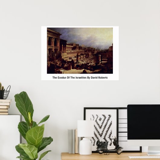 de uittocht van de Israëliërs door David Roberts Poster (Thuiskantoor)