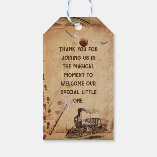 De uitverkorene verwelkomen cadeaulabel (Achterkant)