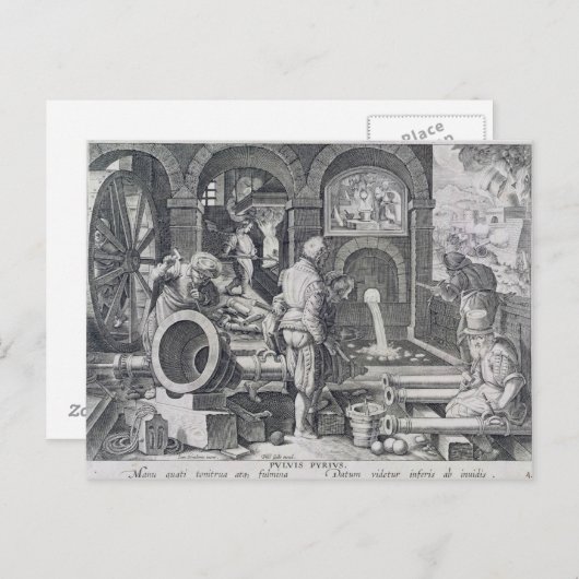 De uitvinding van buskruit briefkaart (Voorkant / Achterkant)