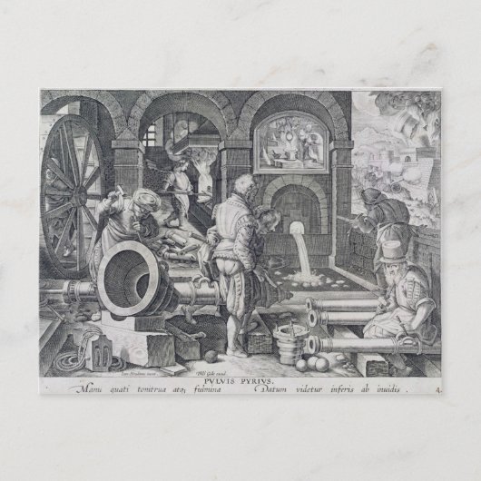 De uitvinding van buskruit briefkaart (Voorkant)