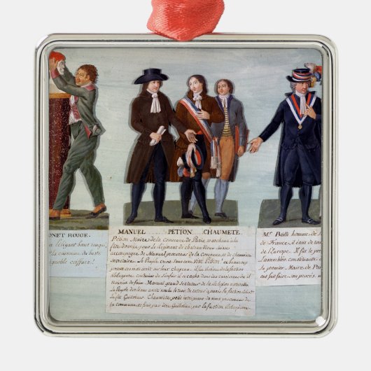 De uitvinding van het Rode Pet, Manuel, Petion Metalen Ornament (Voorkant)