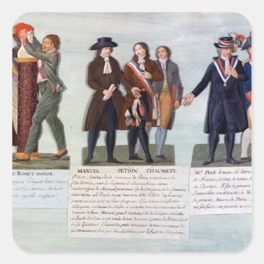 De uitvinding van het Rode Pet, Manuel, Petion Vierkante Sticker (Voorkant)