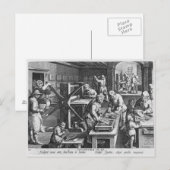 De uitvinding van kopergraving briefkaart (Voorkant / Achterkant)