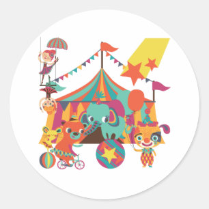 De Uitvoerders van het circus Ronde Sticker