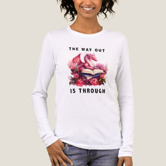 De uitweg is via - zwarte tekst Tri-Blend shirt