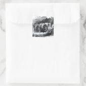 De uitwerping vierkante sticker (Tas)