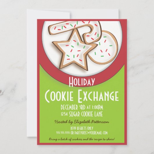 De Uitwisseling van het Koekje van de Holiday van  Kaart (Voorkant)