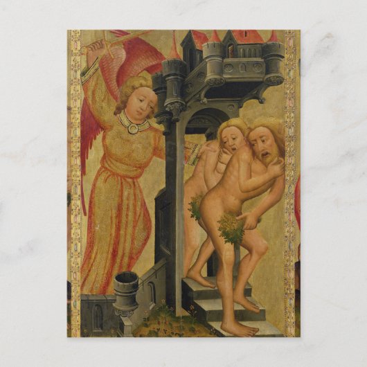 De uitzetting uit de tuin van het Paradijs Briefkaart (Voorkant)