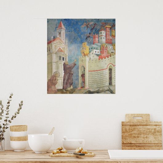 De uitzetting van de duivels uit Arezzo, 1297-1999 Poster (Keuken)