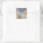 De uitzetting van de duivels uit Arezzo, 1297-1999 Vierkante Sticker (Tas)
