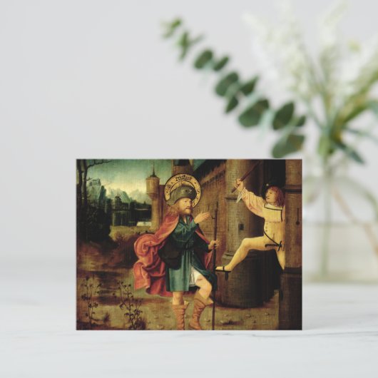 De uitzetting van Saint Roch uit Rome Briefkaart (Staand voorkant)