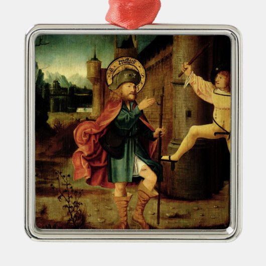 De uitzetting van Saint Roch uit Rome Metalen Ornament (Voorkant)