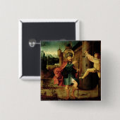 De uitzetting van Saint Roch uit Rome Vierkante Button 5,1 Cm (Voorkant /achterkant)