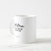 De Uitzicht Is Beter Vanaf De Top I Persoonlijk Koffiemok (Voorkant links)
