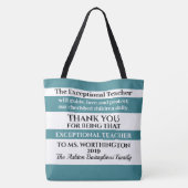 DE UITZONDERLIJKE LERER - ZIE TERUG! TOTE BAG (Achterkant)