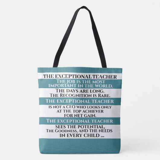 DE UITZONDERLIJKE LERER - ZIE TERUG! TOTE BAG (Voorkant)