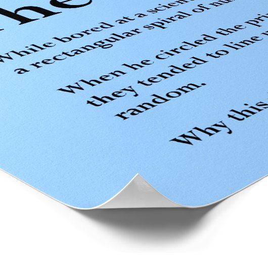 De ulam-priemgetal spiral poster (Hoek)