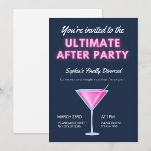 De ultieme afterparty Neon Martini echtscheidingsf Kaart