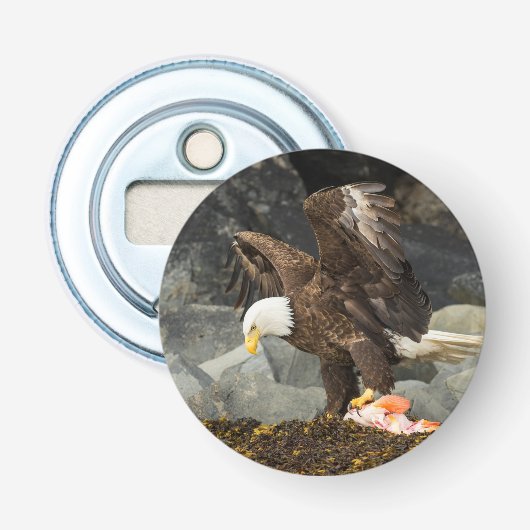 De ultieme Bald Eagle Button Flesopener (Voorkant)