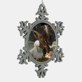 De ultieme Bald Eagle Tin Sneeuwvlok Ornament (Links)