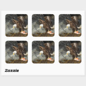 De ultieme Bald Eagle Vierkante Sticker (Vel)