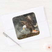 De ultieme Bald Eagle Vierkante Sticker (Envelop)