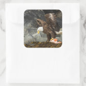 De ultieme Bald Eagle Vierkante Sticker (Tas)