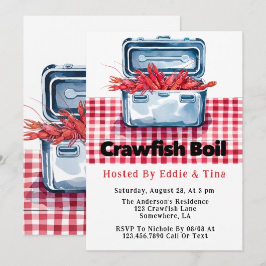 De ultieme Crawfish Boil: een zuidelijke traditie Kaart (Voorkant / Achterkant)