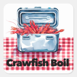 De ultieme Crawfish Boil: een zuidelijke traditie Vierkante Sticker