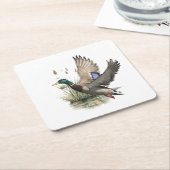 De ultieme eendenjacht kartonnen onderzetters (Schuin)