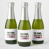 De ultieme "Het gaat goed" Labels Sparkling Wijnetiket (Flessen)