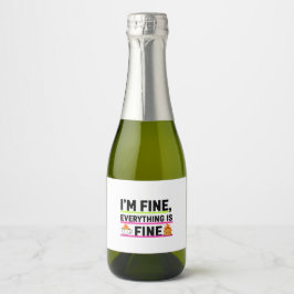 De ultieme "Het gaat goed" Labels Sparkling Wijnetiket