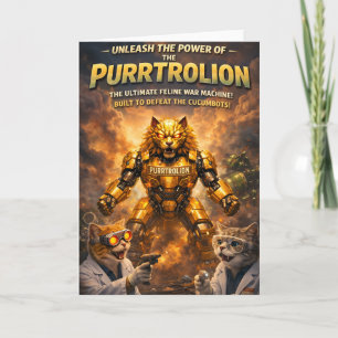 De ultieme katachtige oorlogs-machine groet van pe kaart