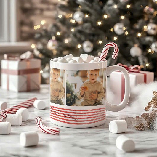 De ultieme kerst Cheer Gestreepte Koffie Mok