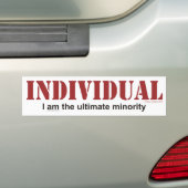 De ultieme minderheid bumpersticker (Op auto)