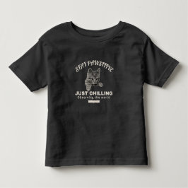 De ultieme ontspanning: kat illustratie kinder shirts