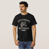 De ultieme ontspanning: kat illustratie t-shirt (Voorkant volledig)