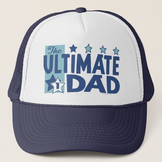 De ultieme pap blauw trucker pet (Voorkant)