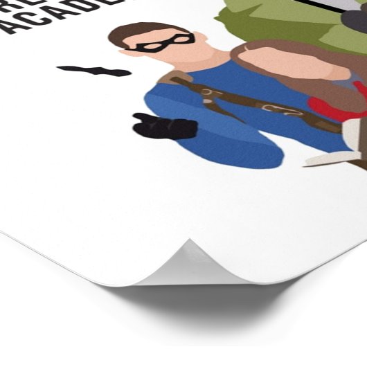 De Umbrella Academy Silhouette Quote Logo Black Poster (Hoek)