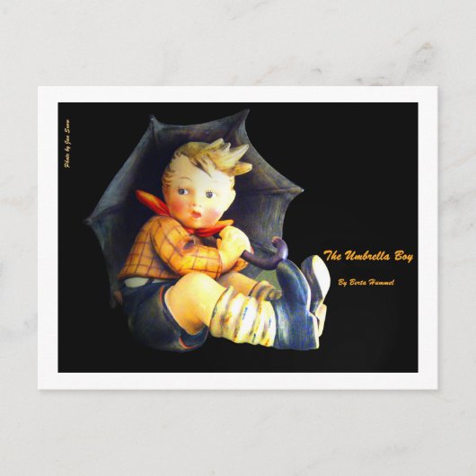 De Umbrella Boy Briefkaart (Voorkant)
