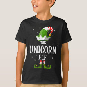 De Unicorn Elf Familie die Kerstmis aanpast T-shirt