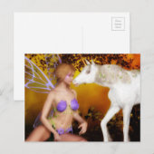 De Unicorn en de Fairy Briefkaart (Voorkant / Achterkant)