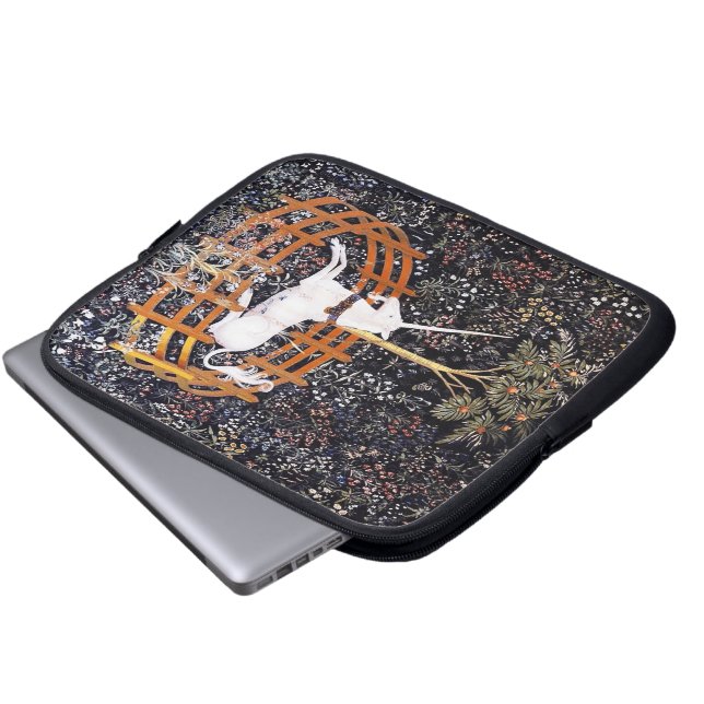 De Unicorn in Captivity-laptophoes Laptop Sleeve (Voorkant onderkant)