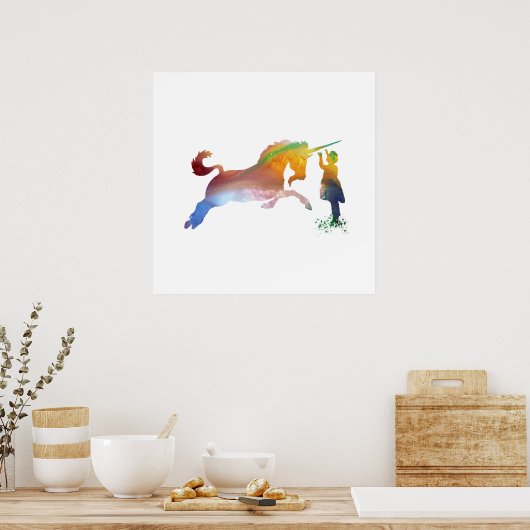 De Unicorn Poster (Keuken)