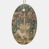 De Unicorn wordt gevonden Keramisch Ornament (Links)