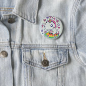 De Unicorn wordt in de war gestuurd Ronde Button 5,7 Cm (In situ)