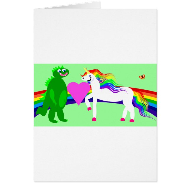 De Unicorn ziet de Dinosaur (Voorkant)